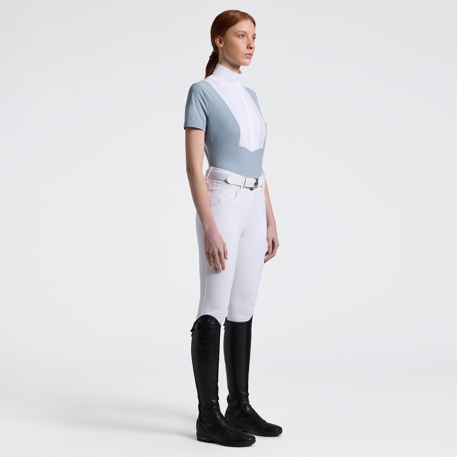 Cavalleria Toscana Women's Competition Shirt in Technical Jersey with buttons