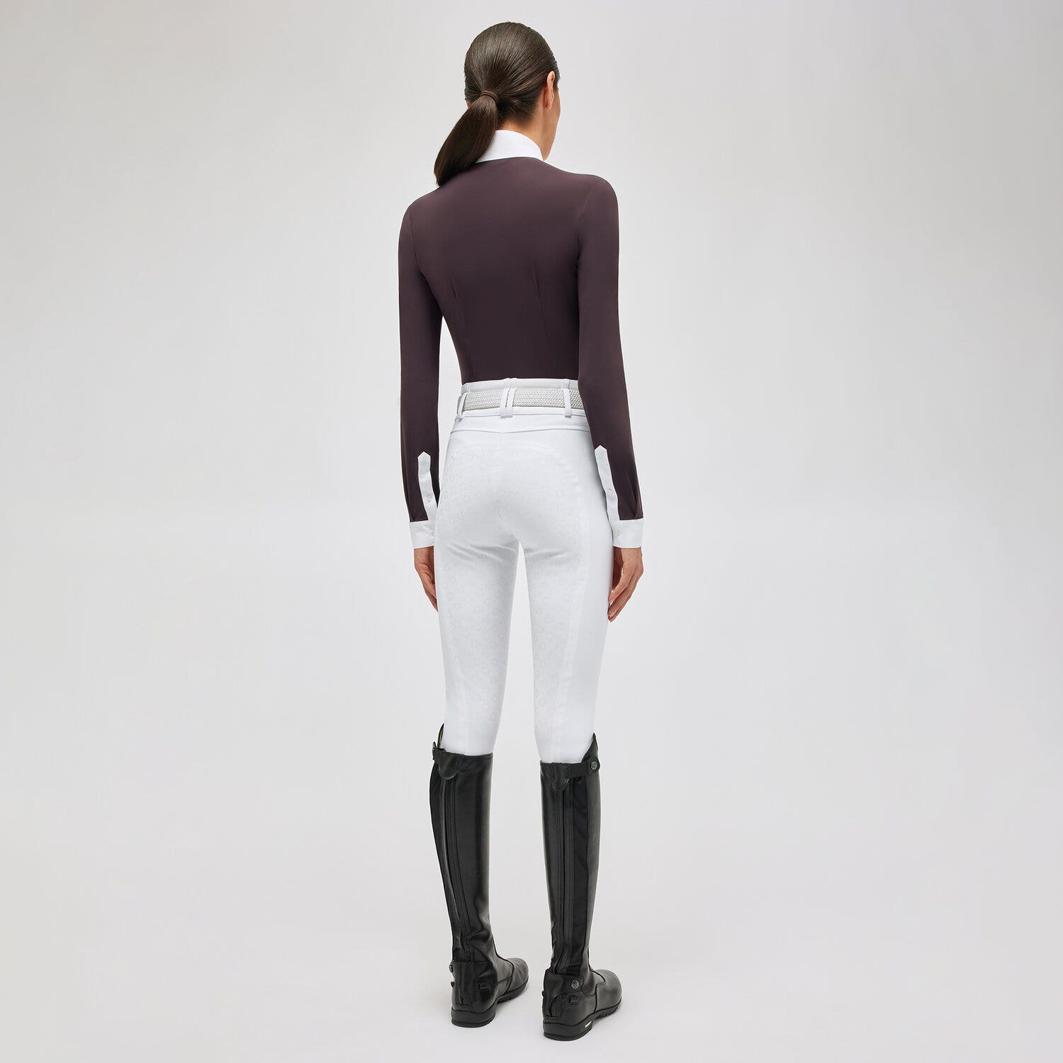 Cavalleria Toscana Women's long-sleeved shirt DARK PURPLE-2