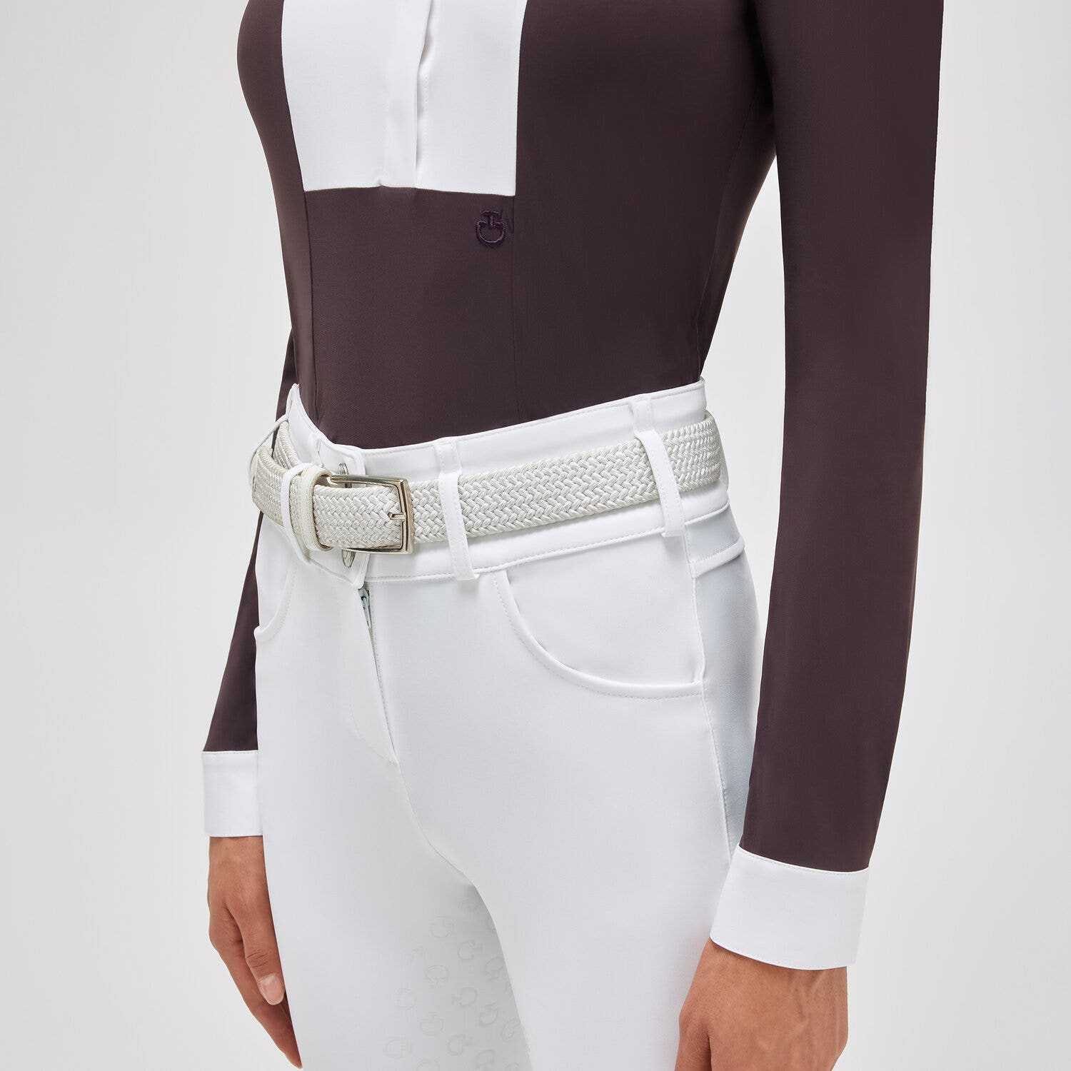 Cavalleria Toscana Women's long-sleeved shirt DARK PURPLE-4