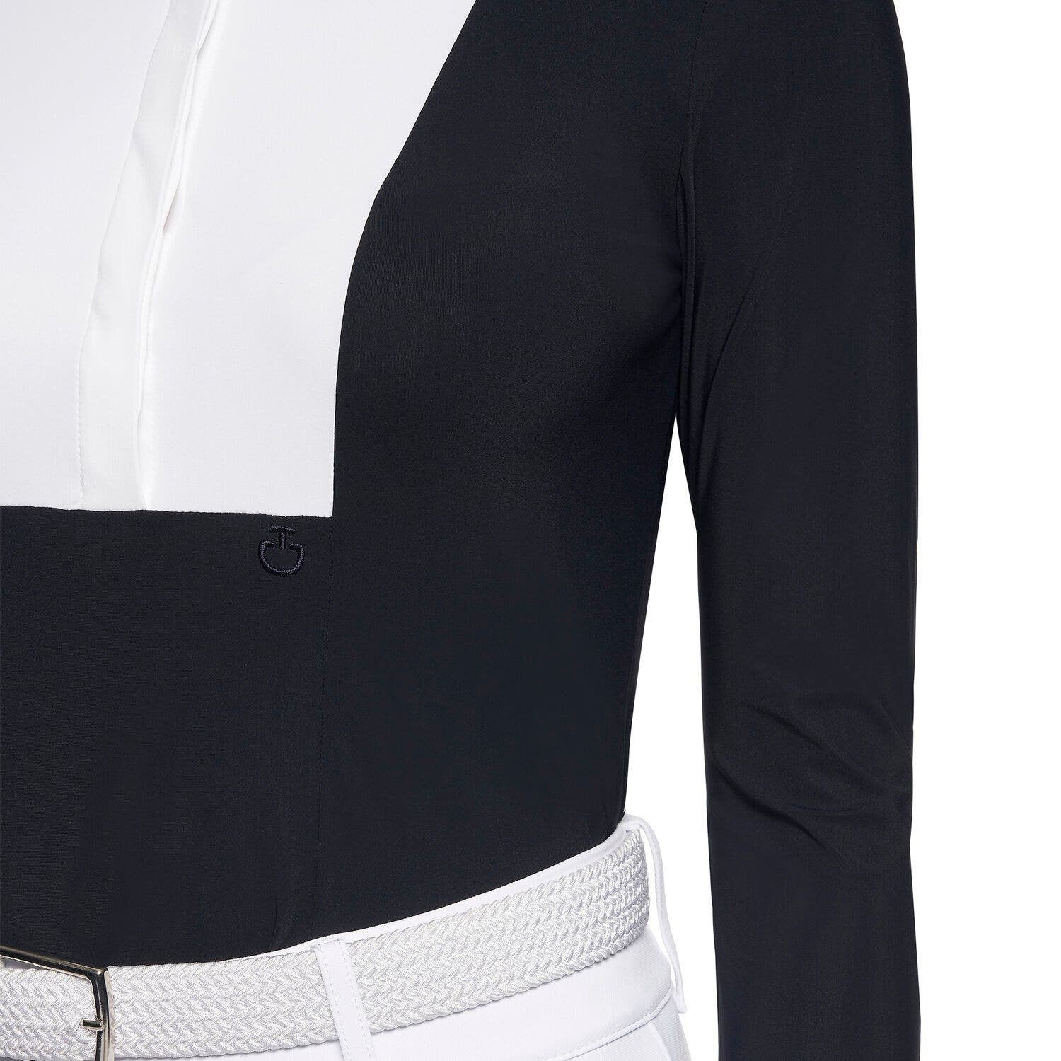 Cavalleria Toscana Women's long-sleeved shirt NAVY-3