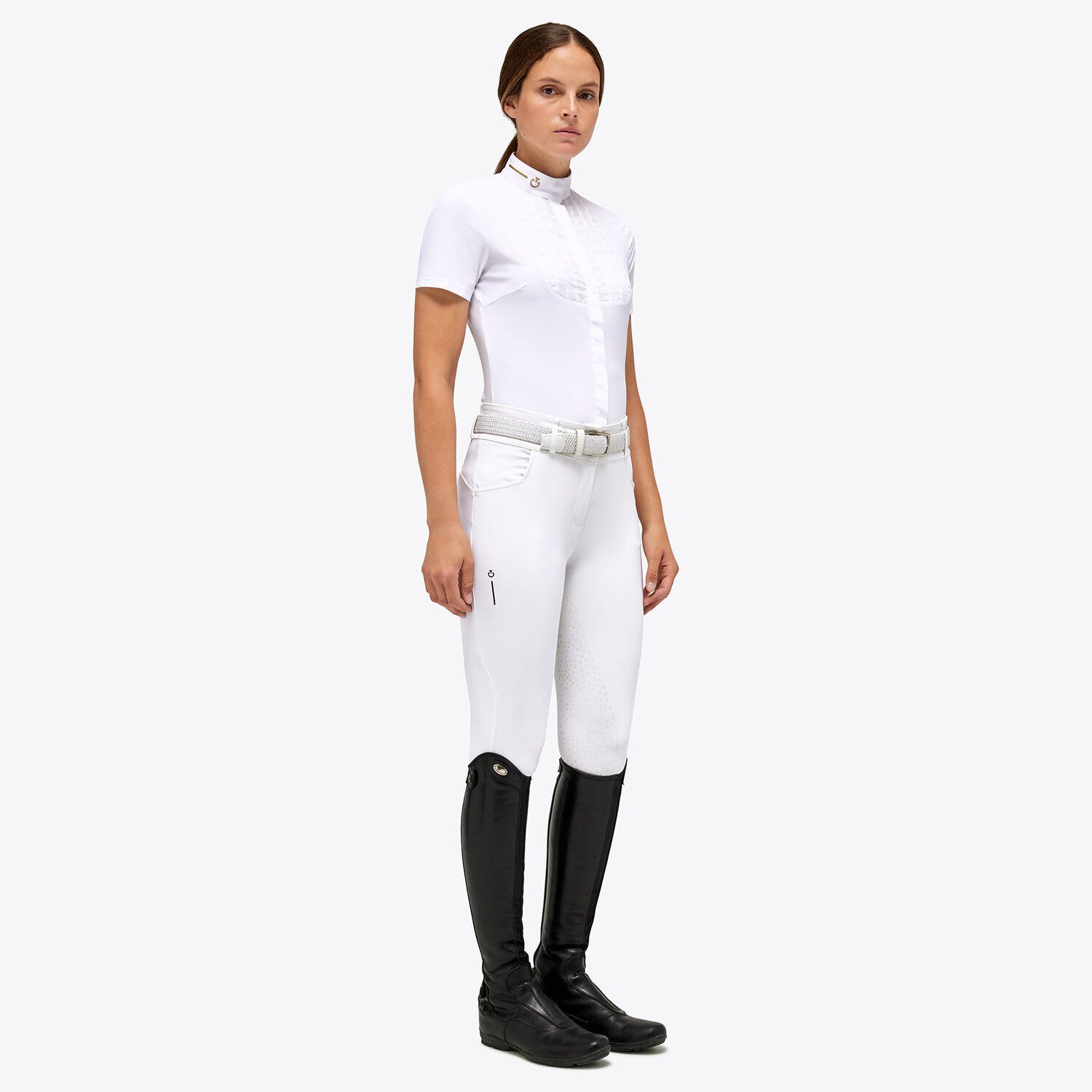 Cavalleria Toscana Women’s cotton poplin show shirt WHITE-2