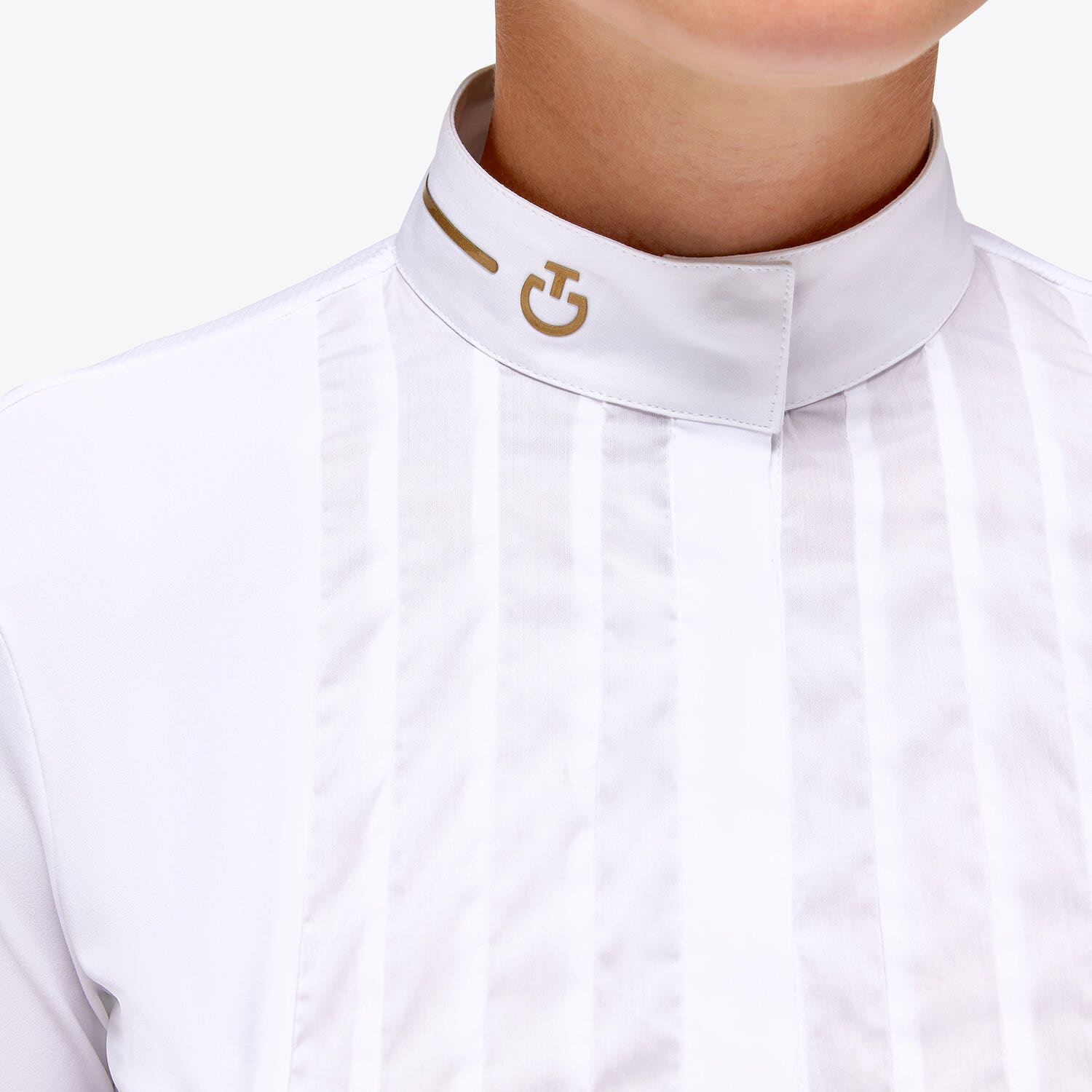 Cavalleria Toscana Women’s cotton poplin show shirt WHITE-4