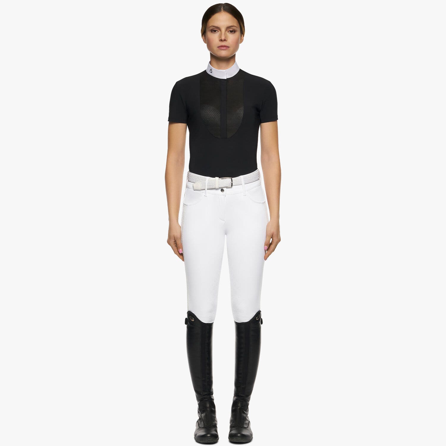 Cavalleria Toscana Woman's jersey show shirt BLACK-1