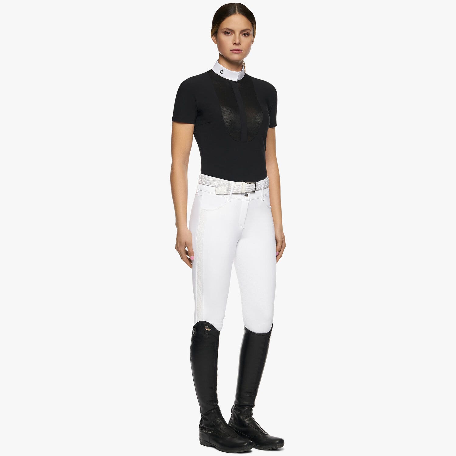 Cavalleria Toscana Woman's jersey show shirt BLACK-2