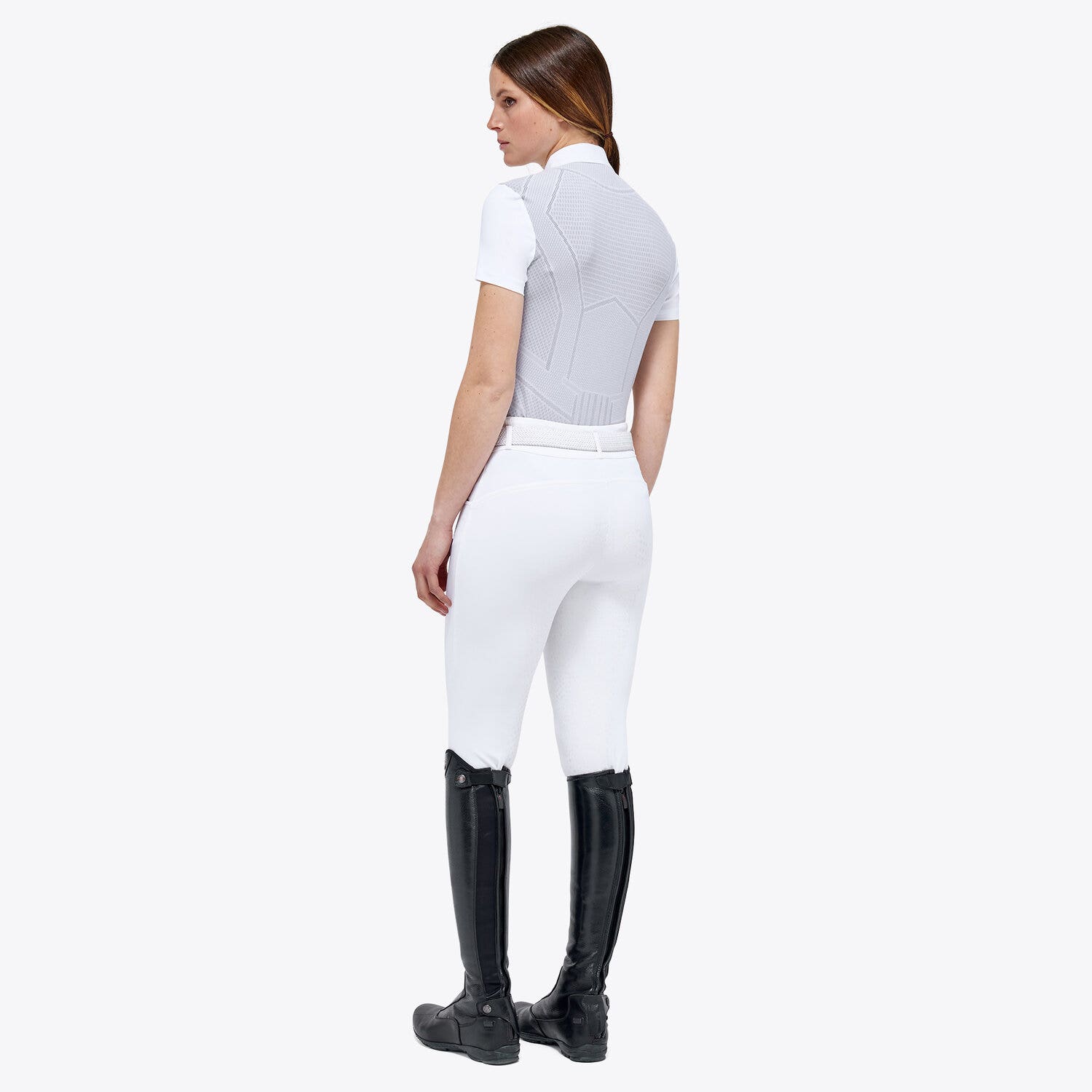 Cavalleria Toscana Women’s technical knit shirt WHITE-4