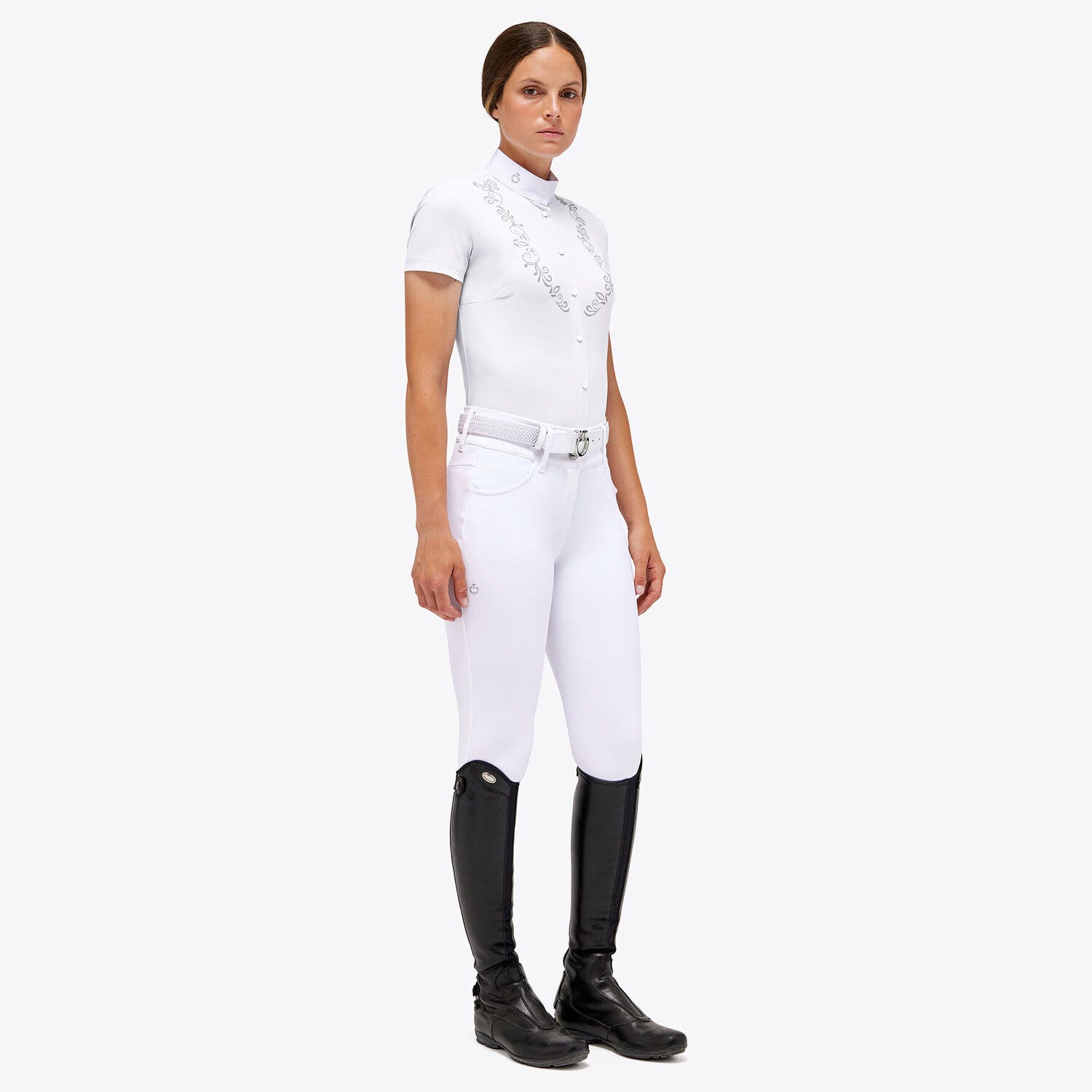 Cavalleria Toscana Women's Jersey Competition Shirt WHITE-1