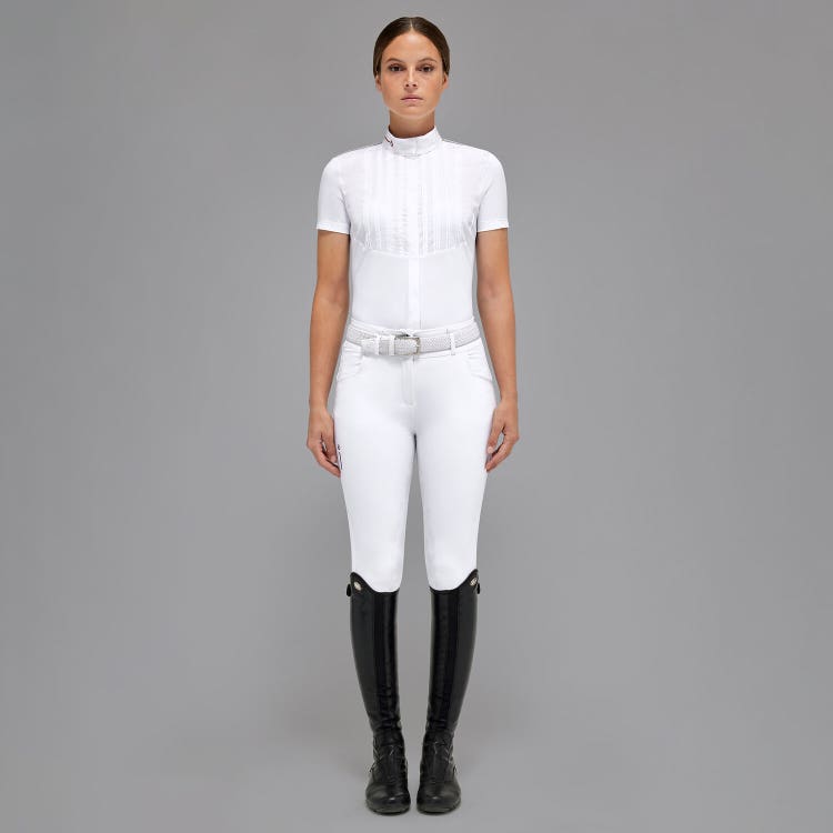Cavalleria Toscana Camicia da donna da competizione jersey Revo WHITE-1