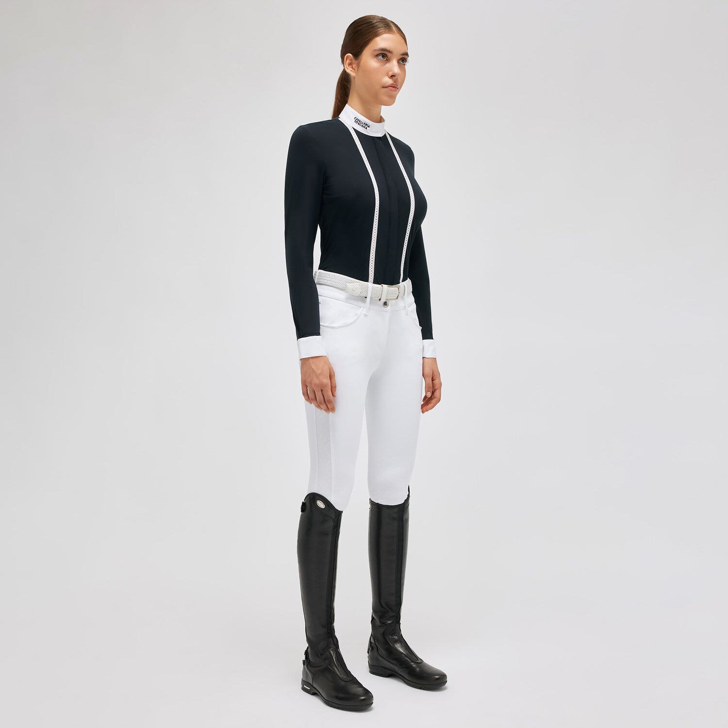 Cavalleria Toscana Women's competition shirt NAVY-1