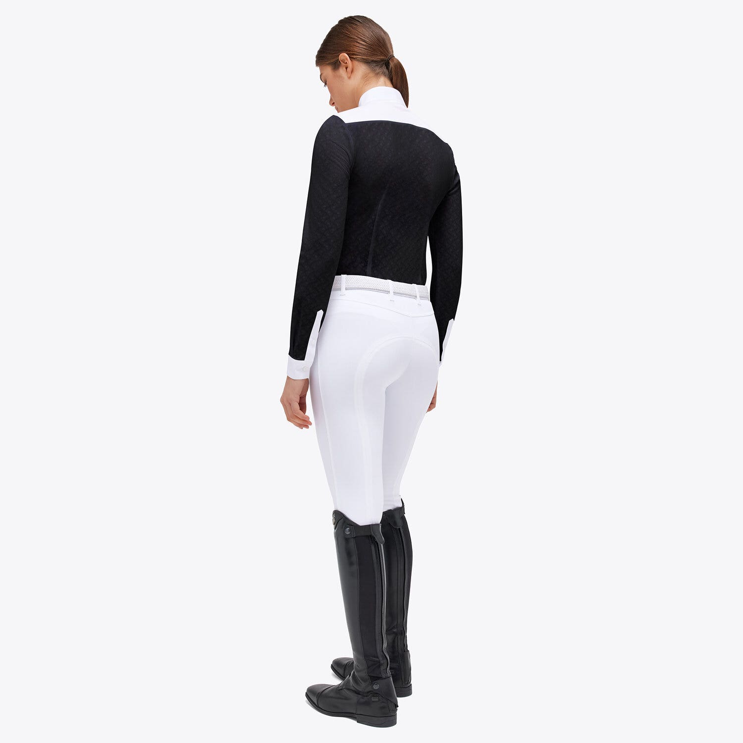 Cavalleria Toscana Women's competition shirt BLACK/WHITE-2