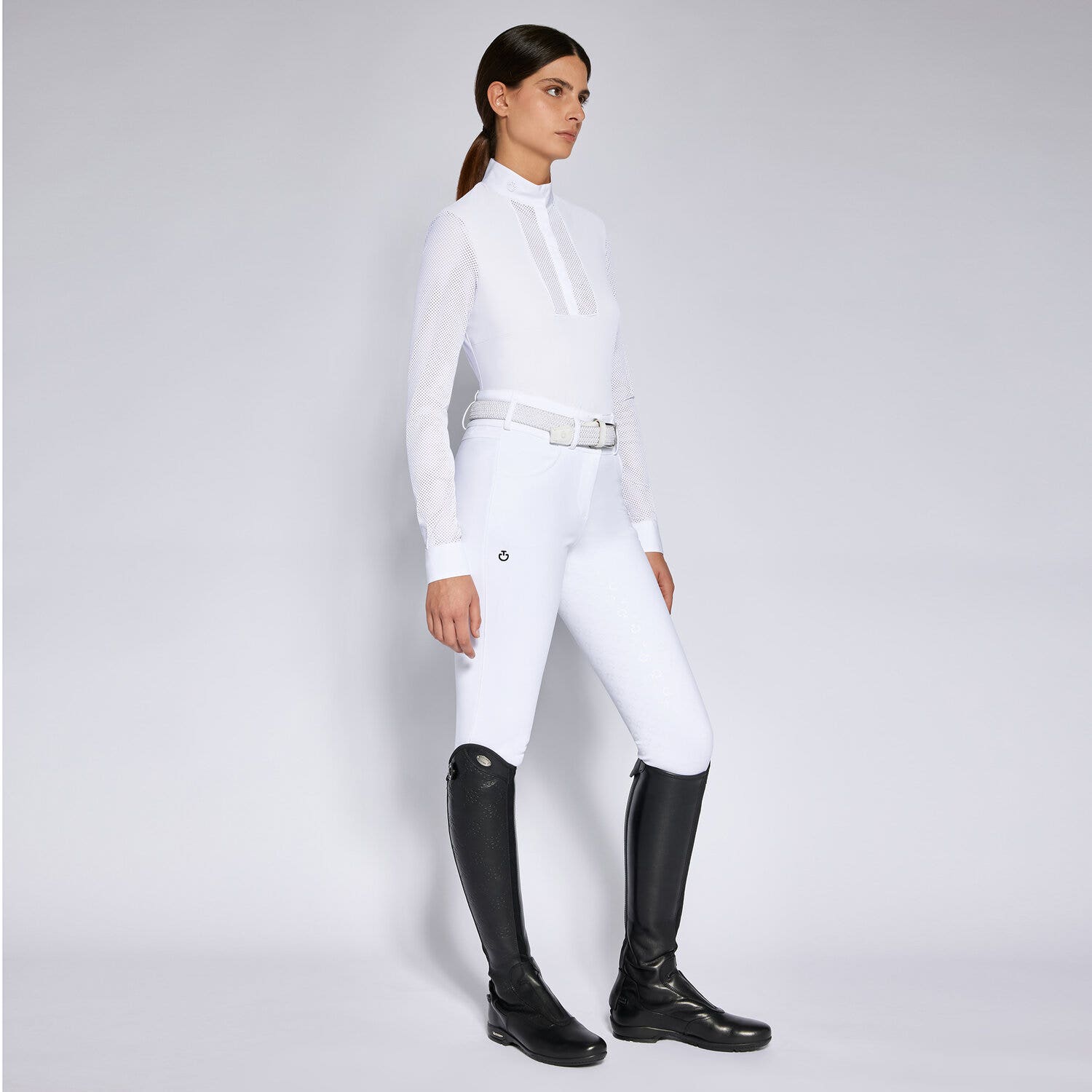 Cavalleria Toscana Women's competition shirt WHITE-1