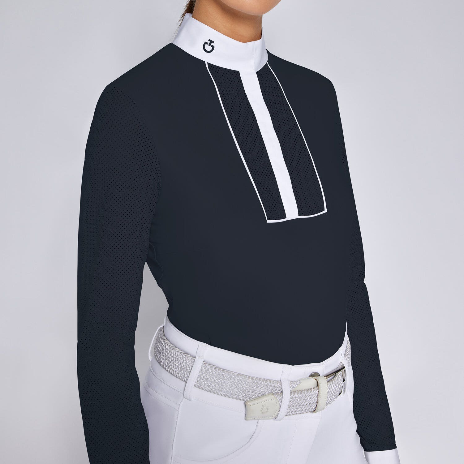 Cavalleria Toscana Women's competition shirt NAVY-3