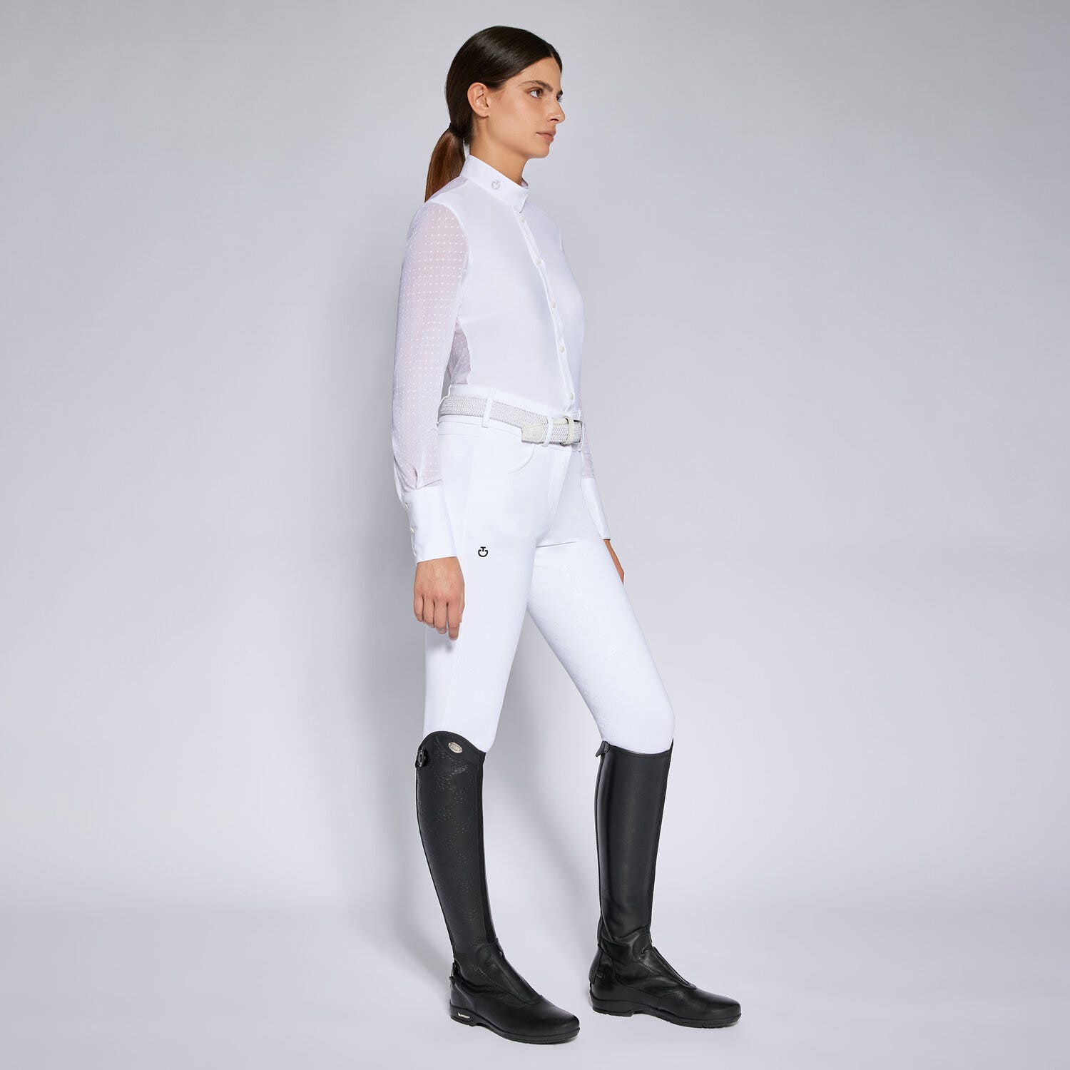 Cavalleria Toscana Women's competition shirt WHITE-1