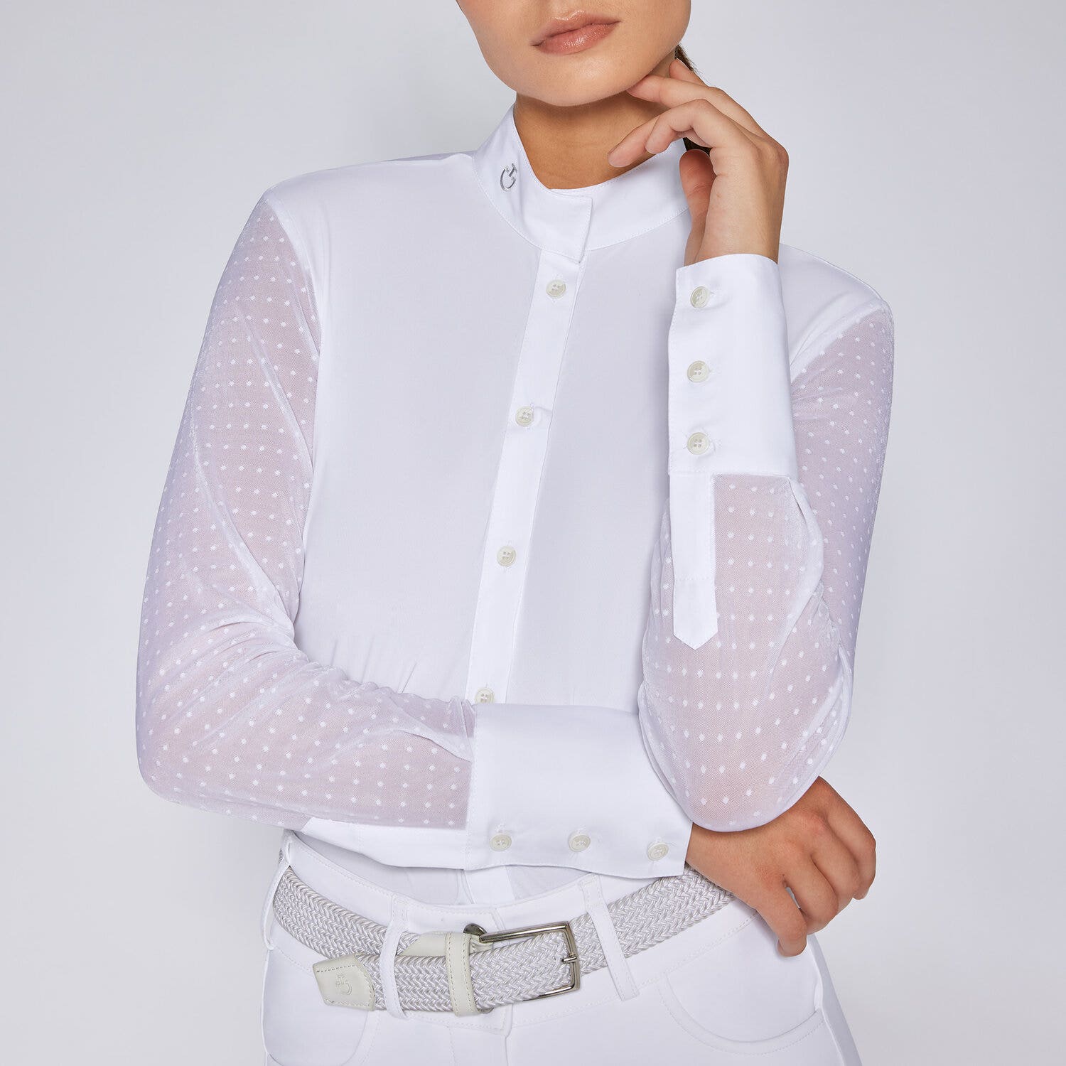 Cavalleria Toscana Women's competition shirt WHITE-3