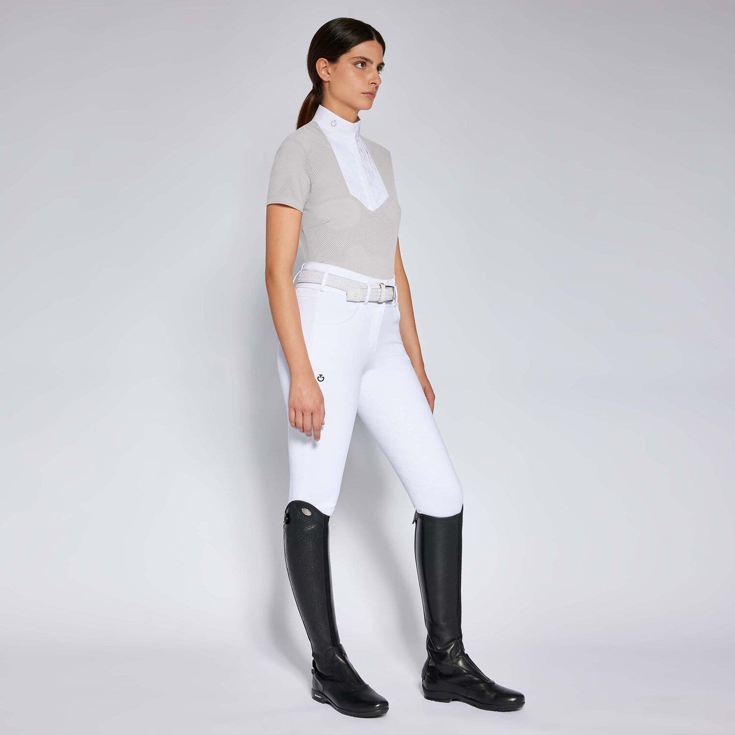 Cavalleria Toscana Women's competition shirt LIGHT GREY-1