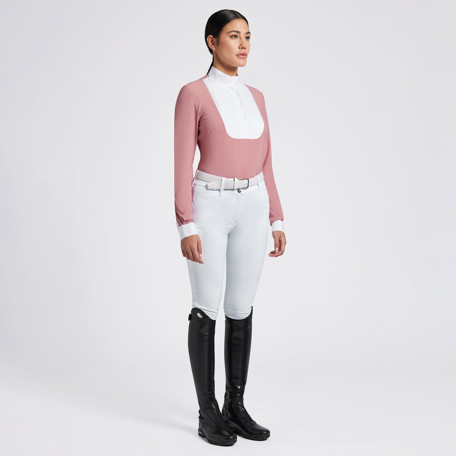 Cavalleria Toscana Women's Competition Shirt in Technical Jersey with Buttons