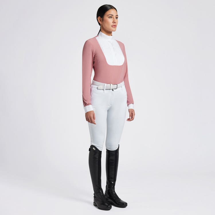 Cavalleria Toscana Women's Competition Shirt in Technical Jersey with Buttons