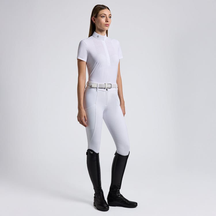 Cavalleria Toscana Women's Competition Shirt in Technical Jersey with Buttons