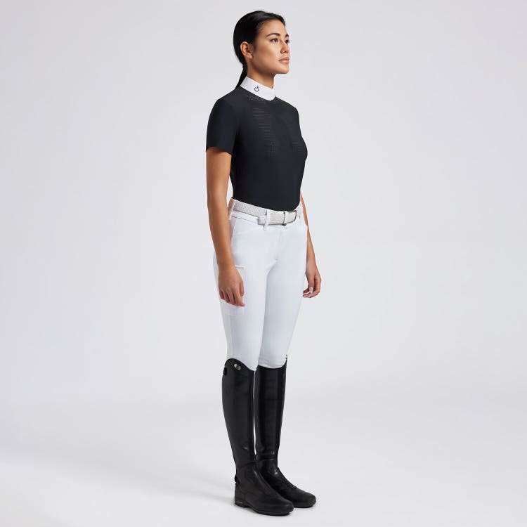 Cavalleria Toscana Women's Competition Shirt in Technical Jersey with Buttons