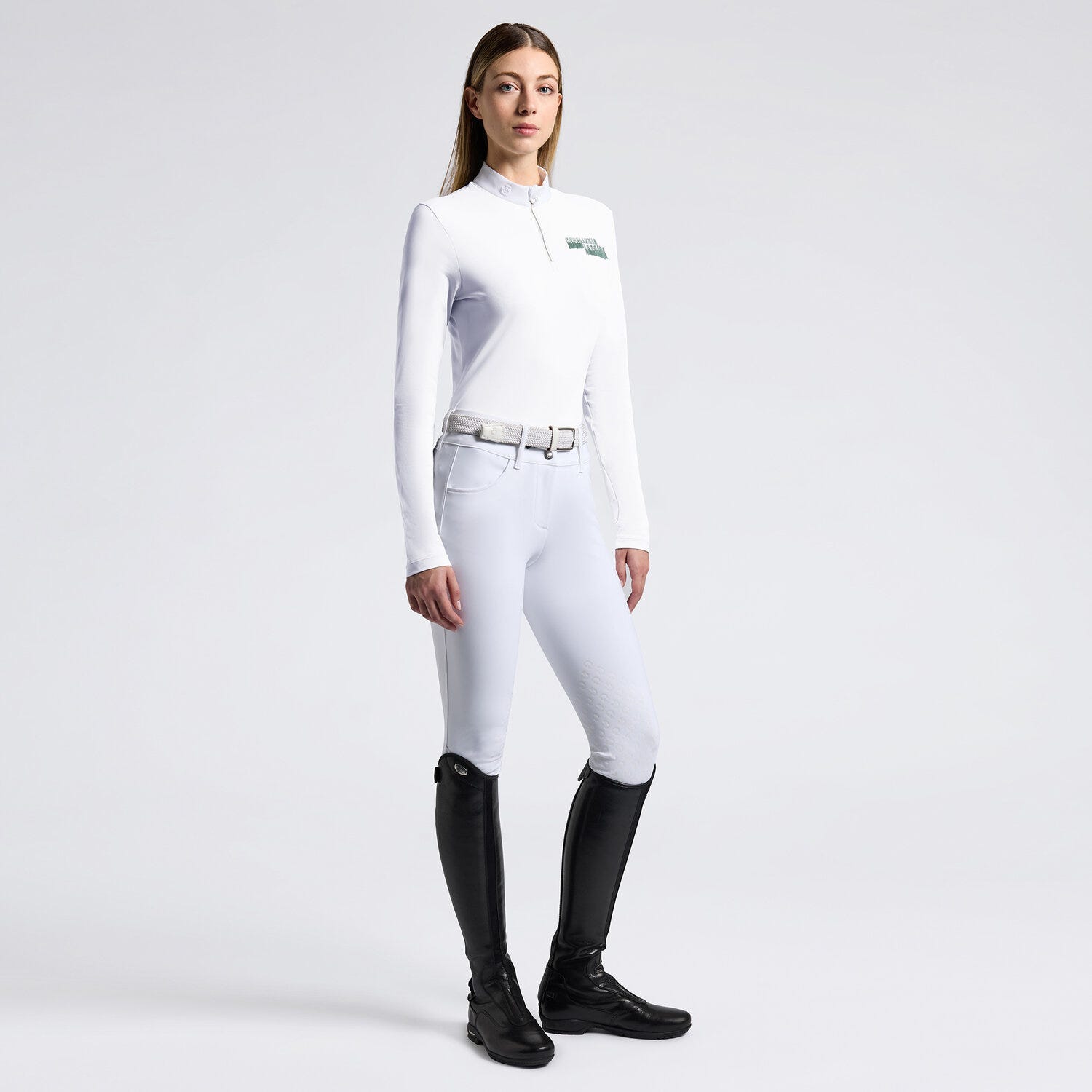 Cavalleria Toscana Women's Competition Shirt in Technical Jersey with zip