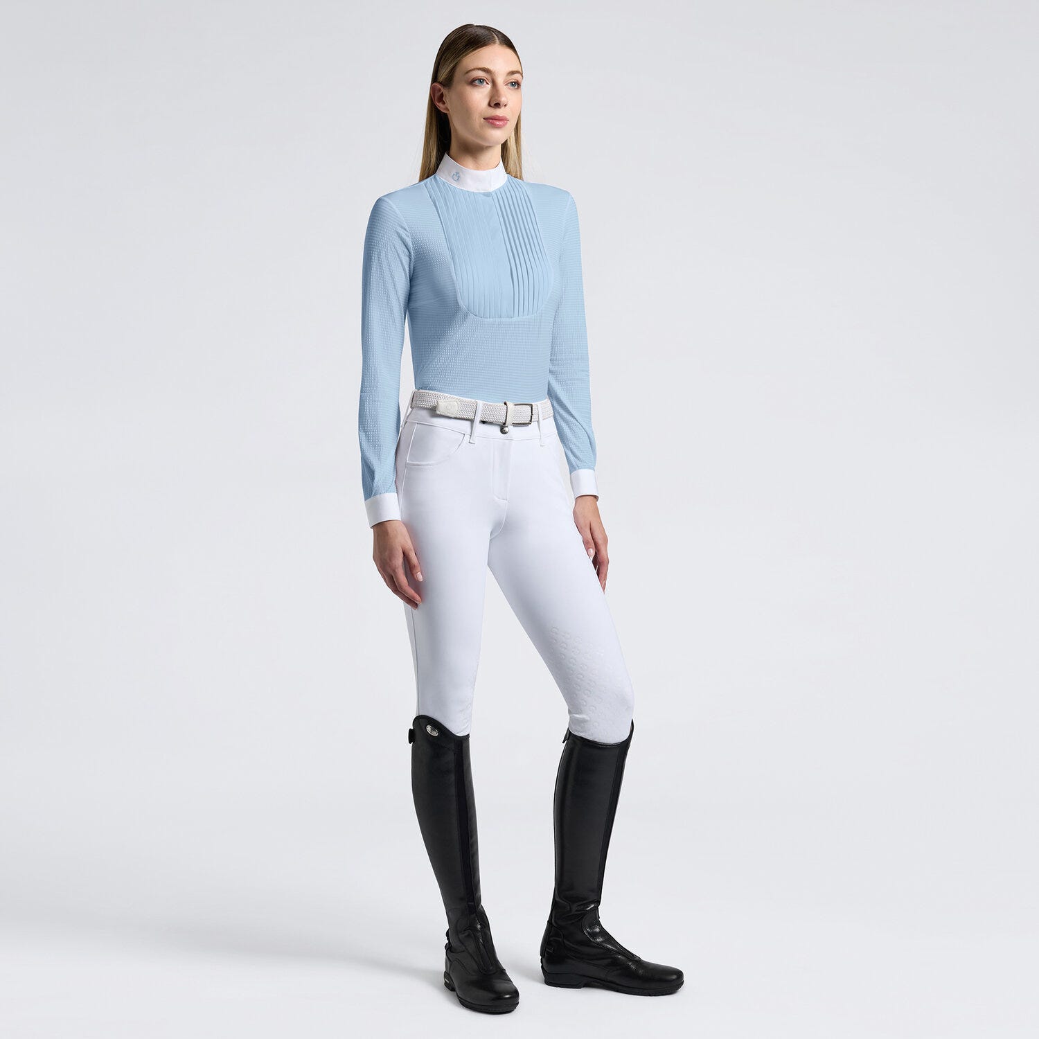 Cavalleria Toscana Women's Competition shirt in technical jersey with buttons