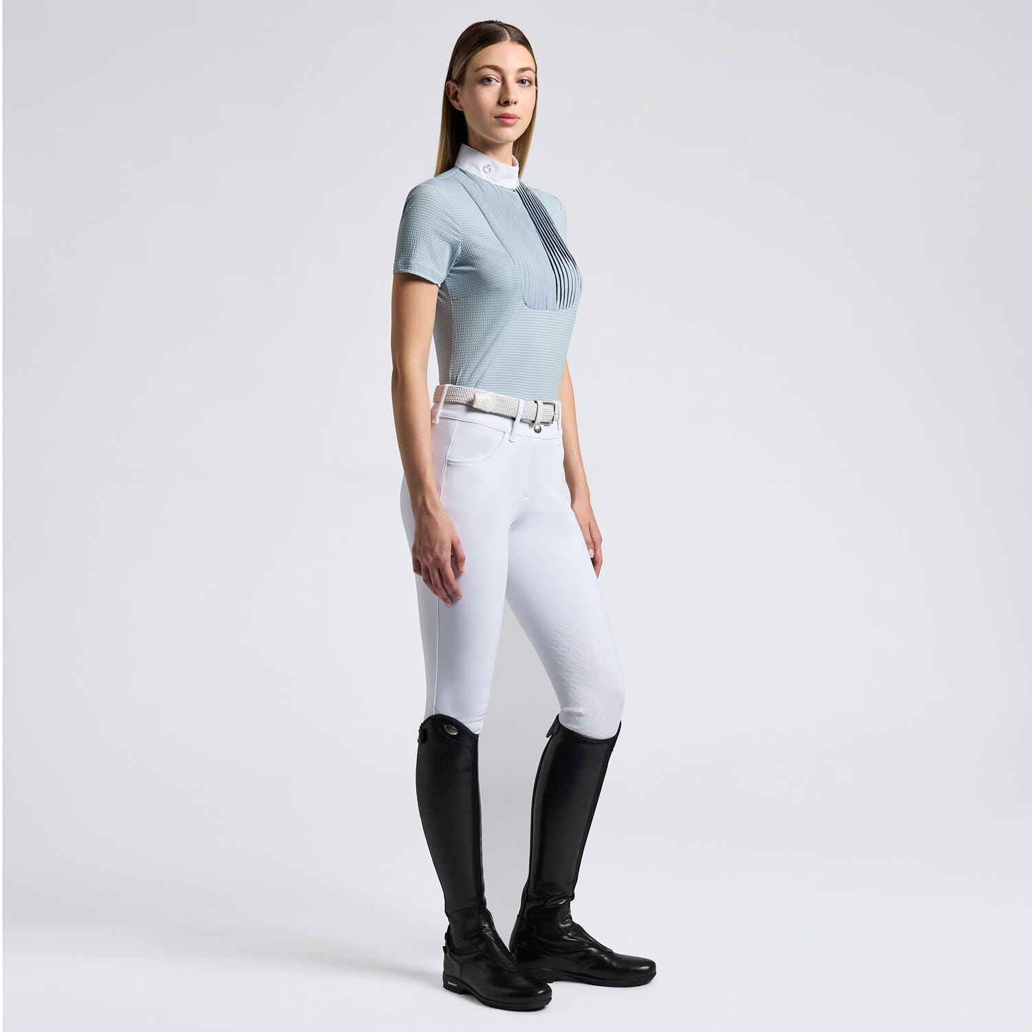 Cavalleria Toscana Women's Competition shirt in technical jersey with buttons