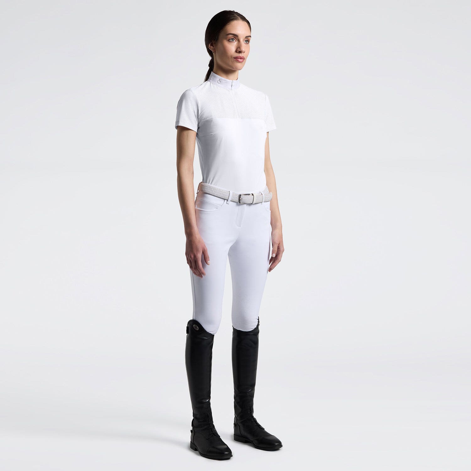 Women's Short Sleeve Perforated Riding Shirt | Cavalleria Toscana