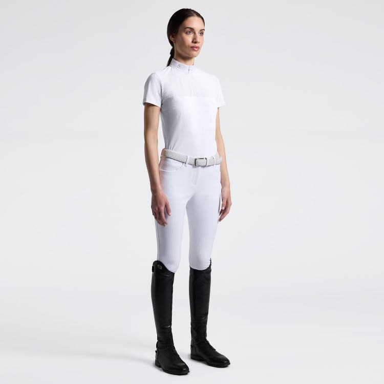 Women's Short Sleeve Perforated Riding Shirt | Cavalleria Toscana