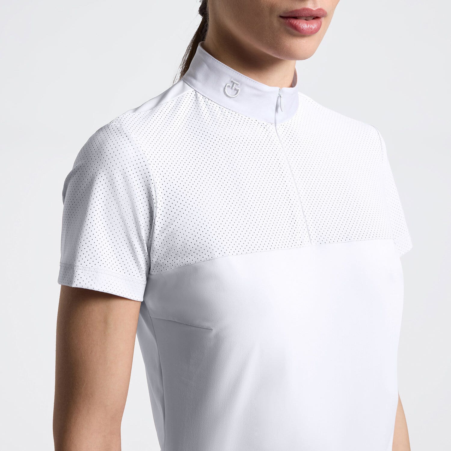 Women's Short Sleeve Perforated Riding Shirt | Cavalleria Toscana