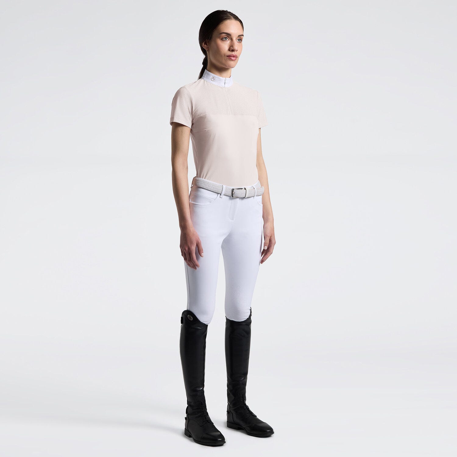 Women's Short Sleeve Perforated Riding Shirt | Cavalleria Toscana