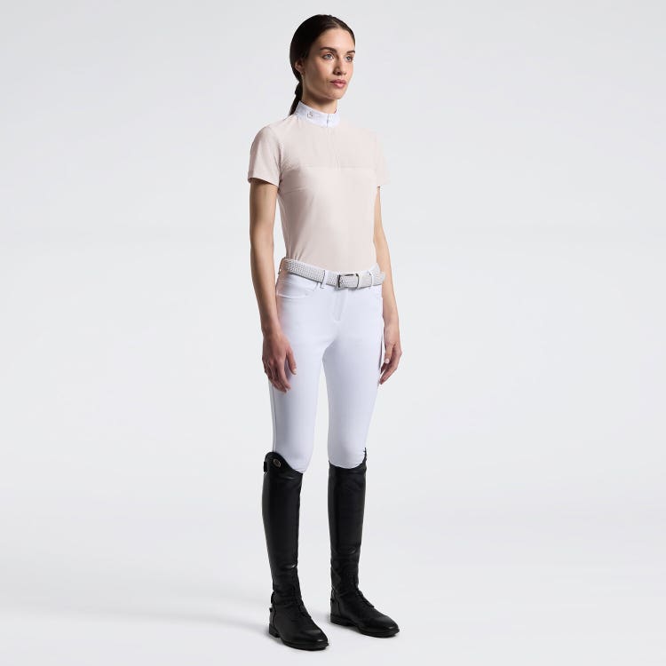 Women's Short Sleeve Perforated Riding Shirt | Cavalleria Toscana