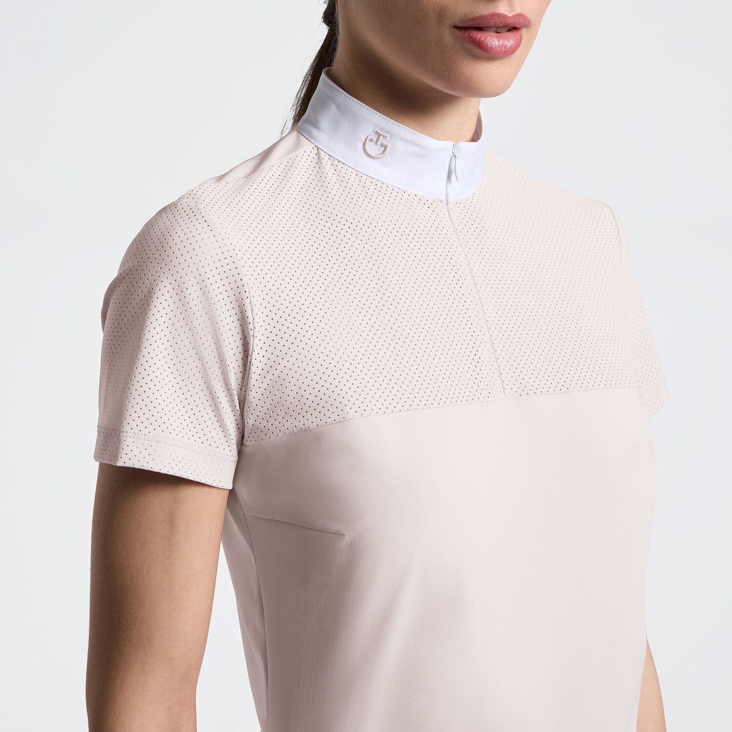 Women's Short Sleeve Perforated Riding Shirt | Cavalleria Toscana