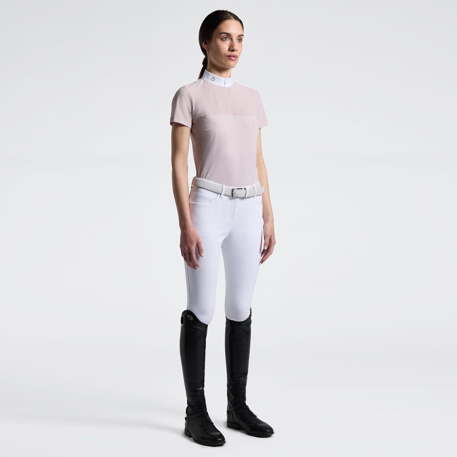 Women's Short Sleeve Perforated Riding Shirt | Cavalleria Toscana