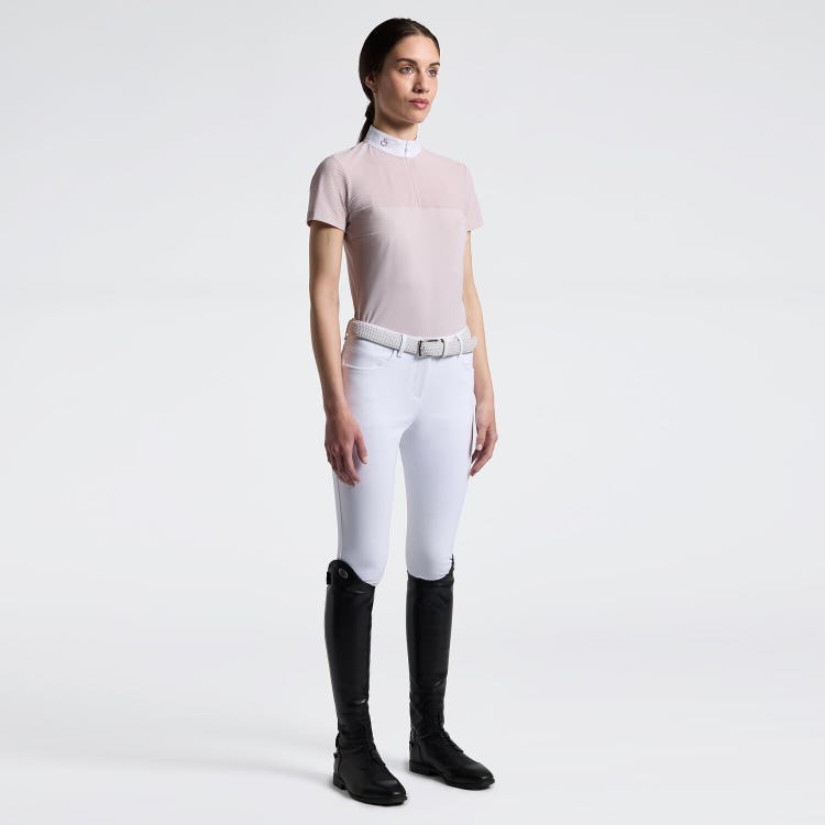 Women's Short Sleeve Perforated Riding Shirt | Cavalleria Toscana