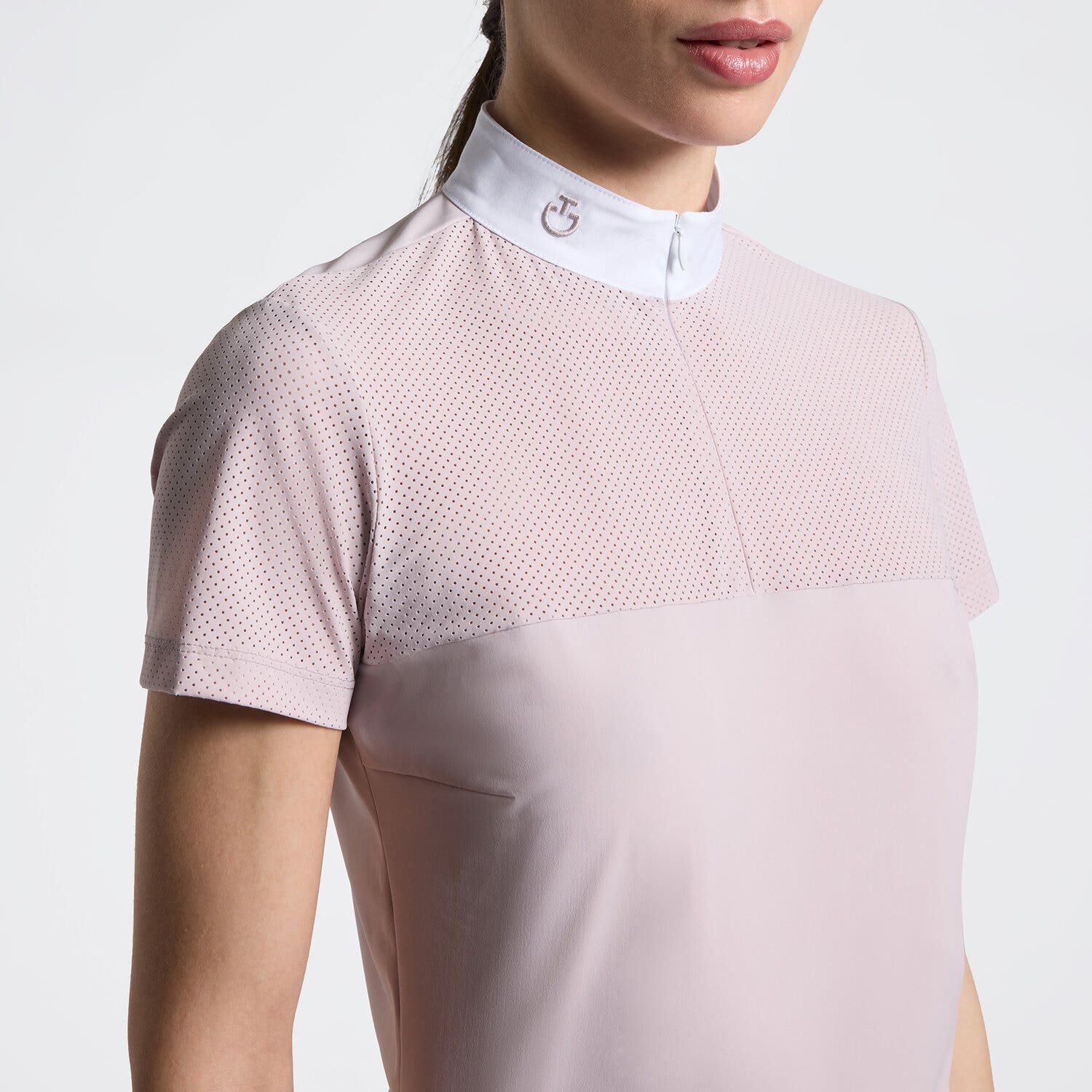 Women's Short Sleeve Perforated Riding Shirt | Cavalleria Toscana