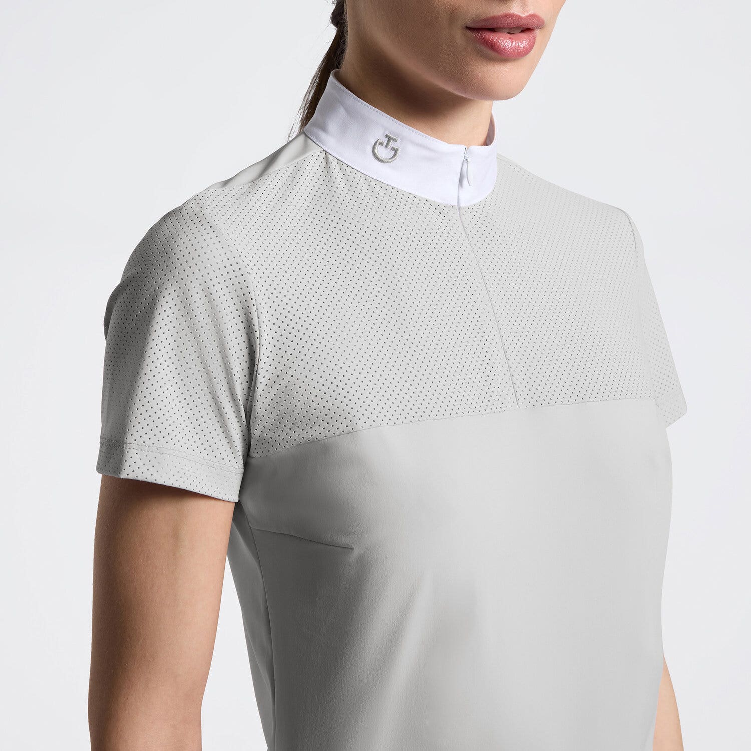 Women's Short Sleeve Perforated Riding Shirt | Cavalleria Toscana