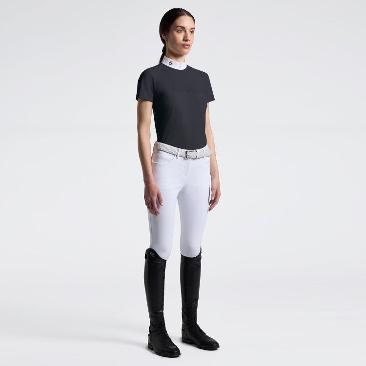 Women's Short Sleeve Perforated Riding Shirt | Cavalleria Toscana