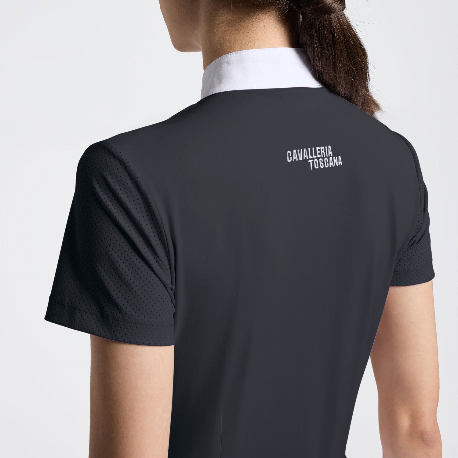 Women's Short Sleeve Perforated Riding Shirt | Cavalleria Toscana