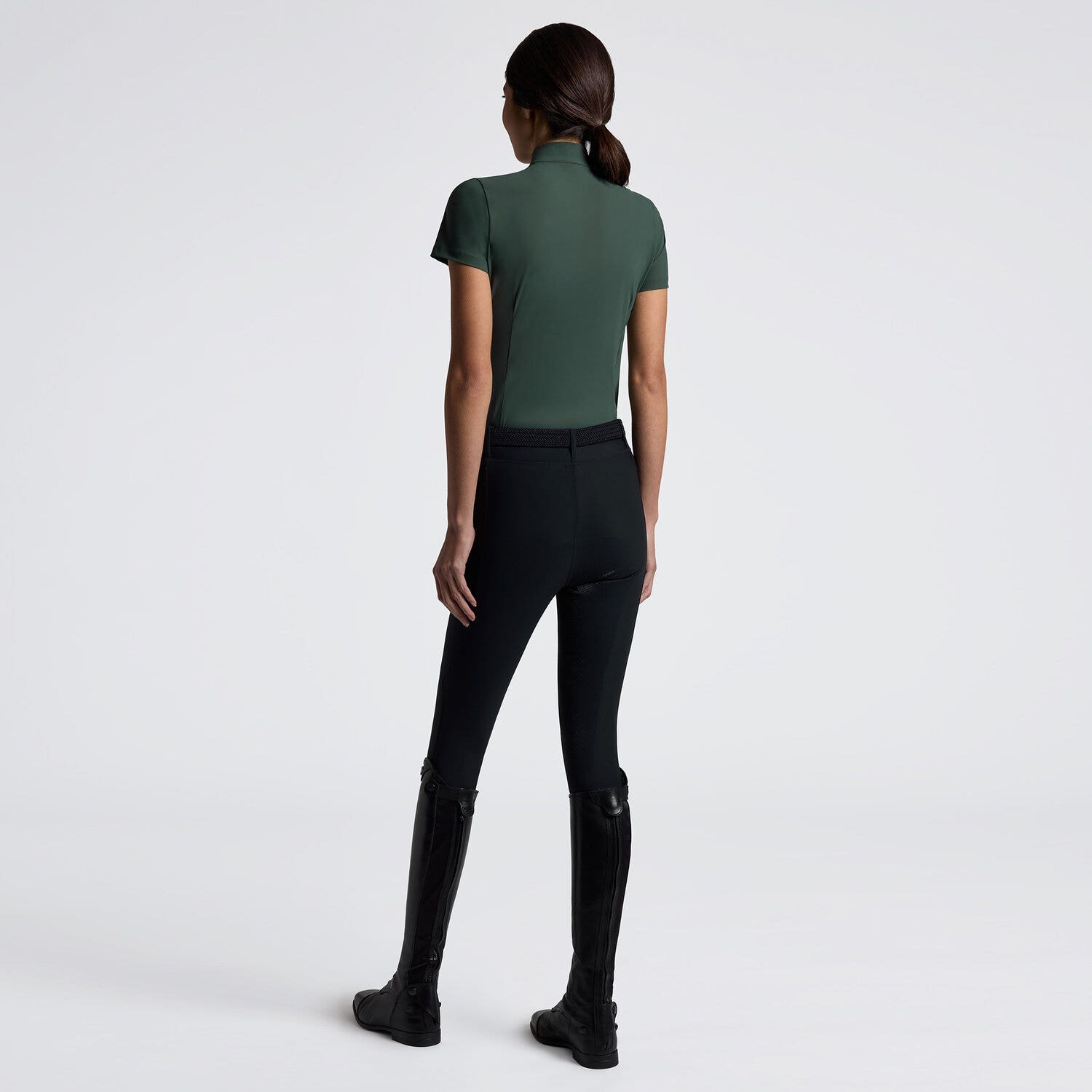 Cavalleria Toscana Cavalleria Toscana Women’s Short Sleeve Jersey Competition Shirt with Laser-Cut Inserts JUNGLEGREEN/JUNGLEGREEN-2