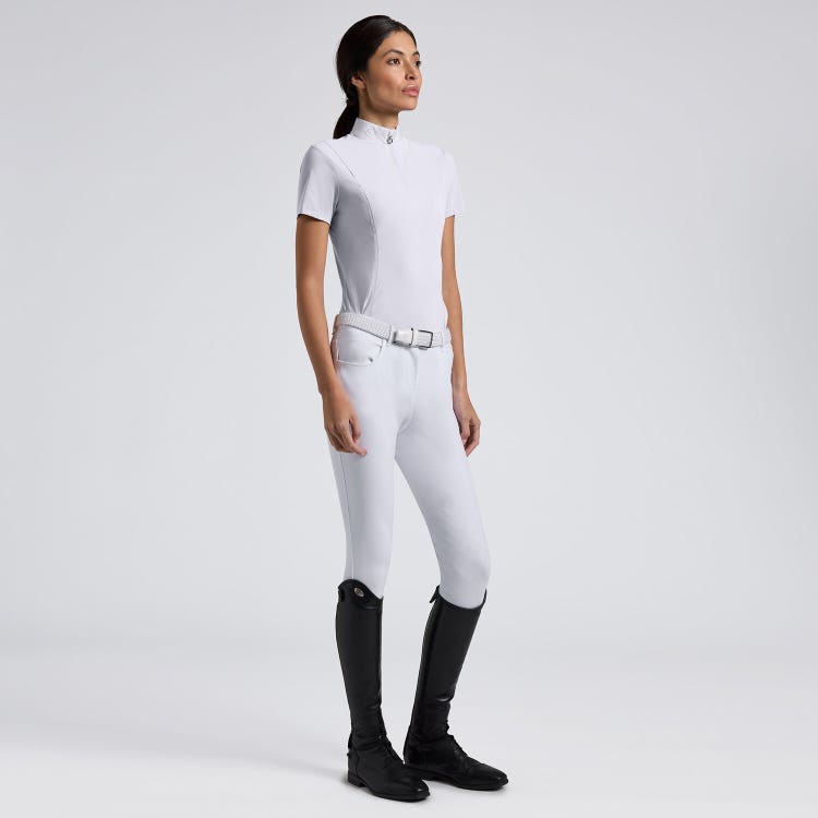 Cavalleria Toscana Women’s Short Sleeve Jersey Competition Shirt with Mesh Inserts