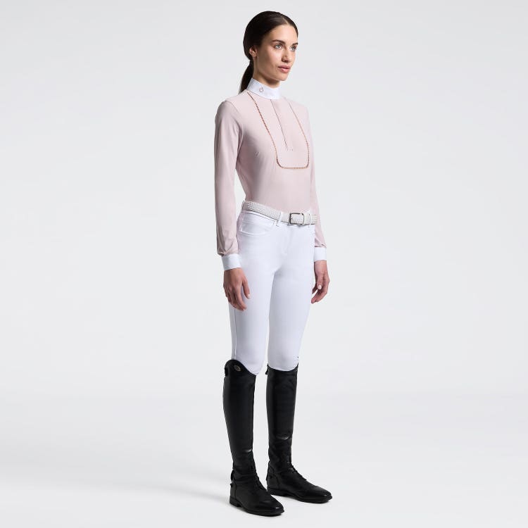 Women's Long Sleeve Riding Shirt with Embroidery | Cavalleria Toscana