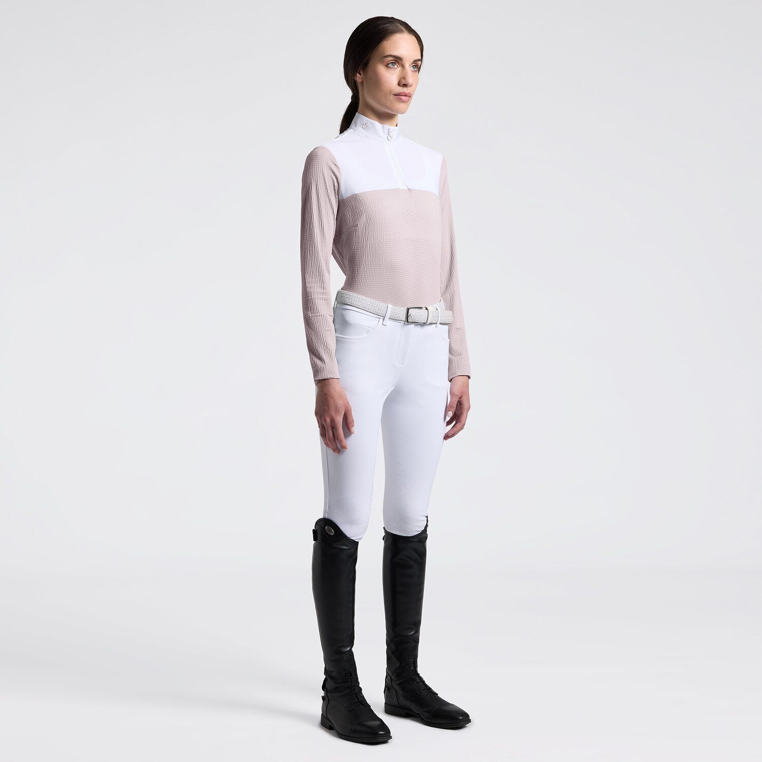 Women's Long Sleeve Riding Shirt in Jersey | Cavalleria Toscana