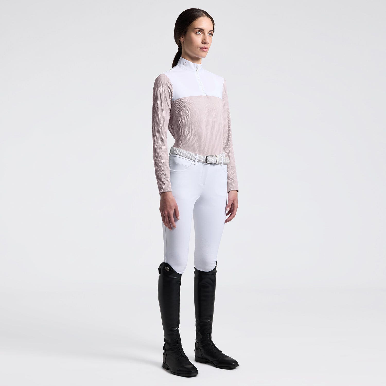Women's Long Sleeve Riding Shirt in Jersey | Cavalleria Toscana