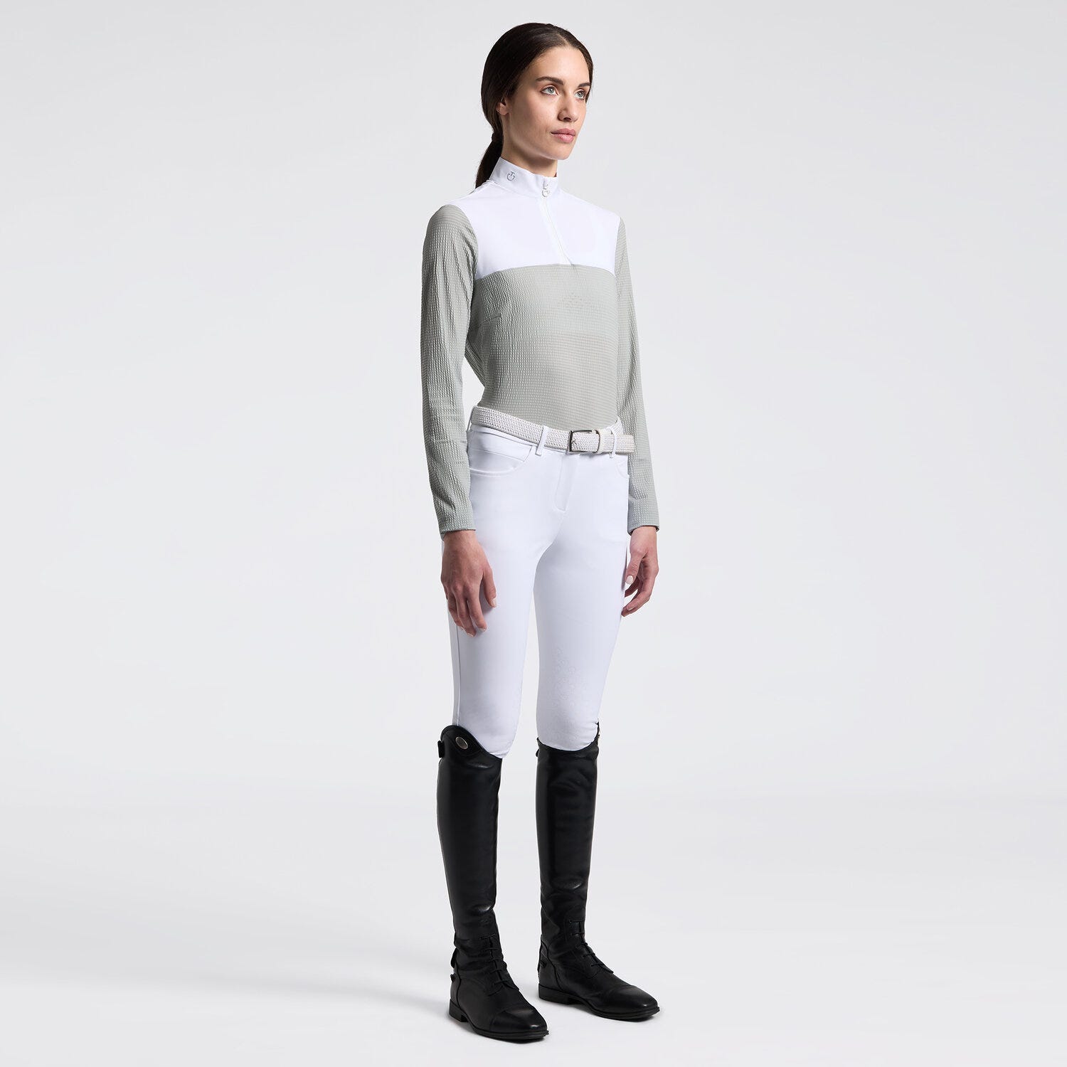 Women's Long Sleeve Riding Shirt in Jersey | Cavalleria Toscana