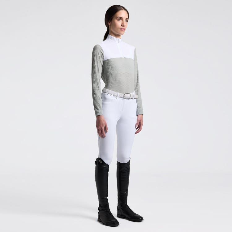 Women's Long Sleeve Riding Shirt in Jersey | Cavalleria Toscana