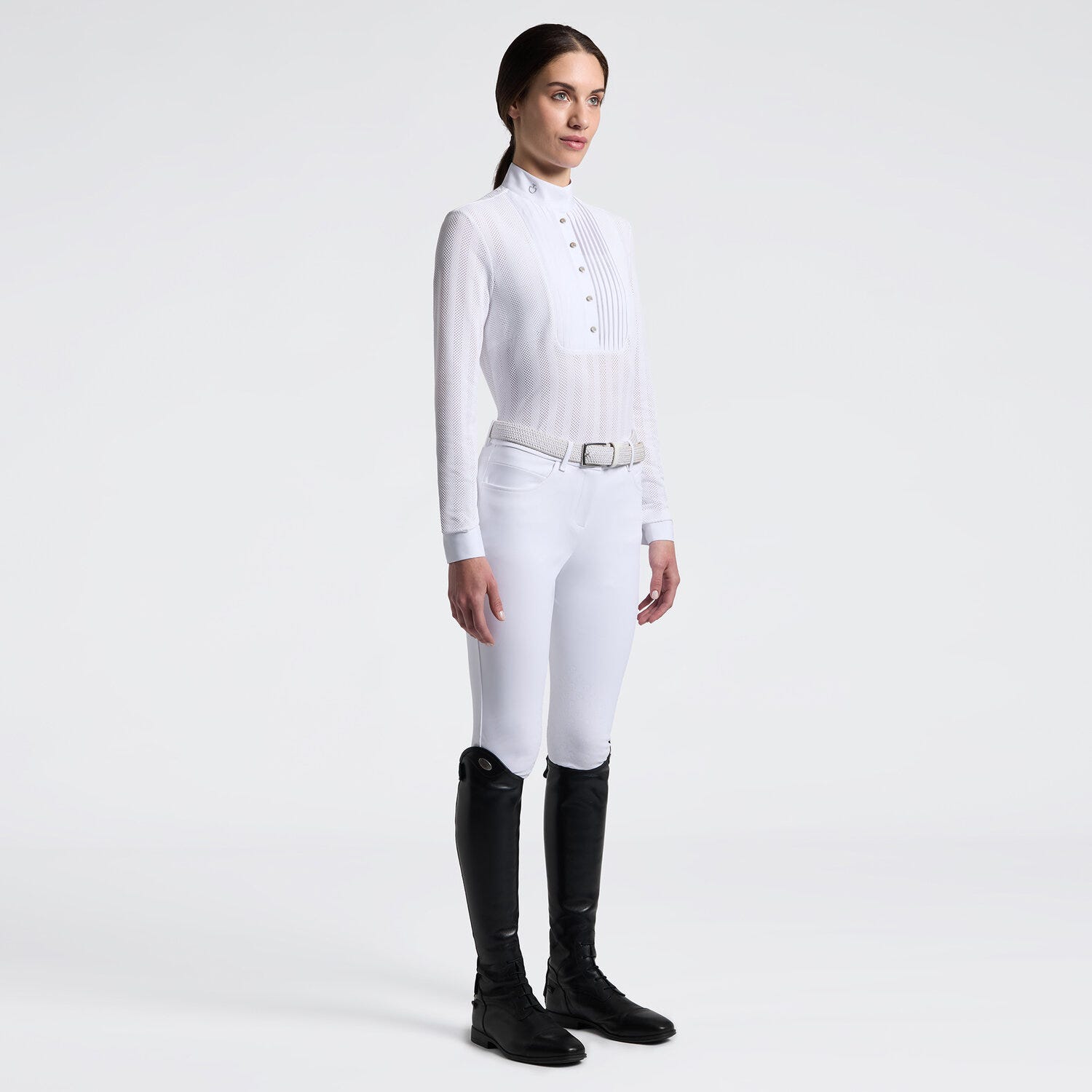 Women's Long Sleeve Riding Shirt in Jersey | Cavalleria Toscana