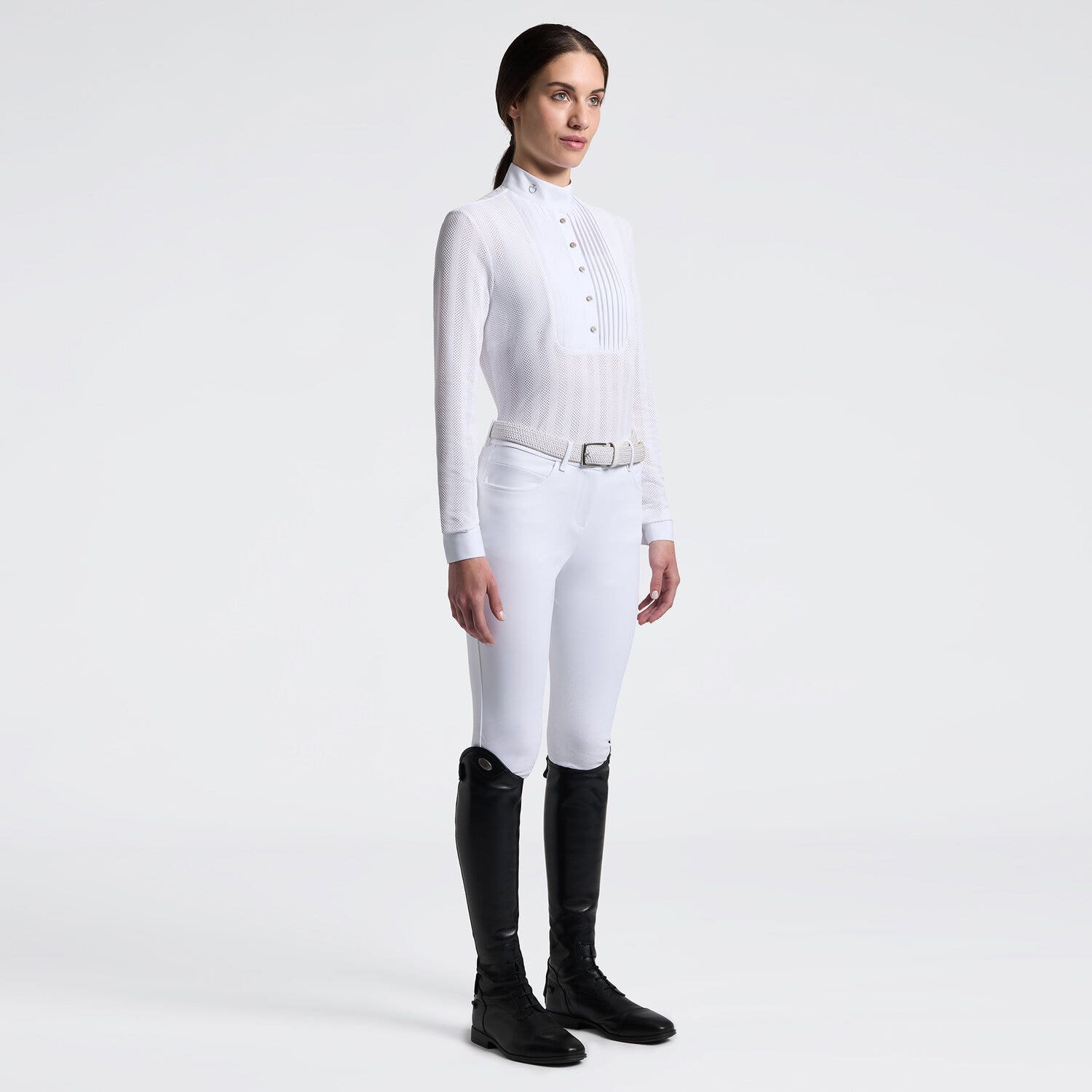 Women's Long Sleeve Riding Shirt in Jersey | Cavalleria Toscana