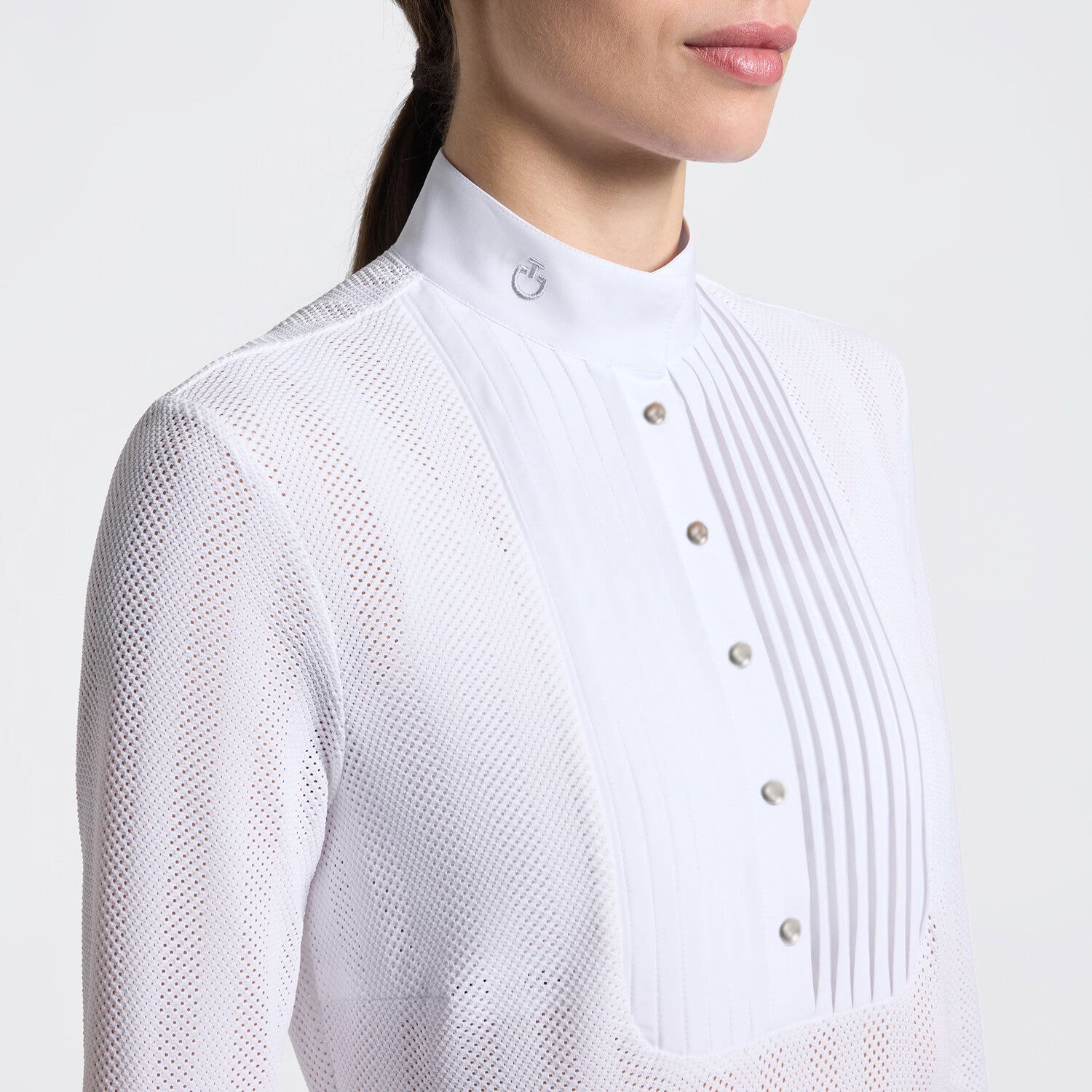 Women's Long Sleeve Riding Shirt in Jersey | Cavalleria Toscana