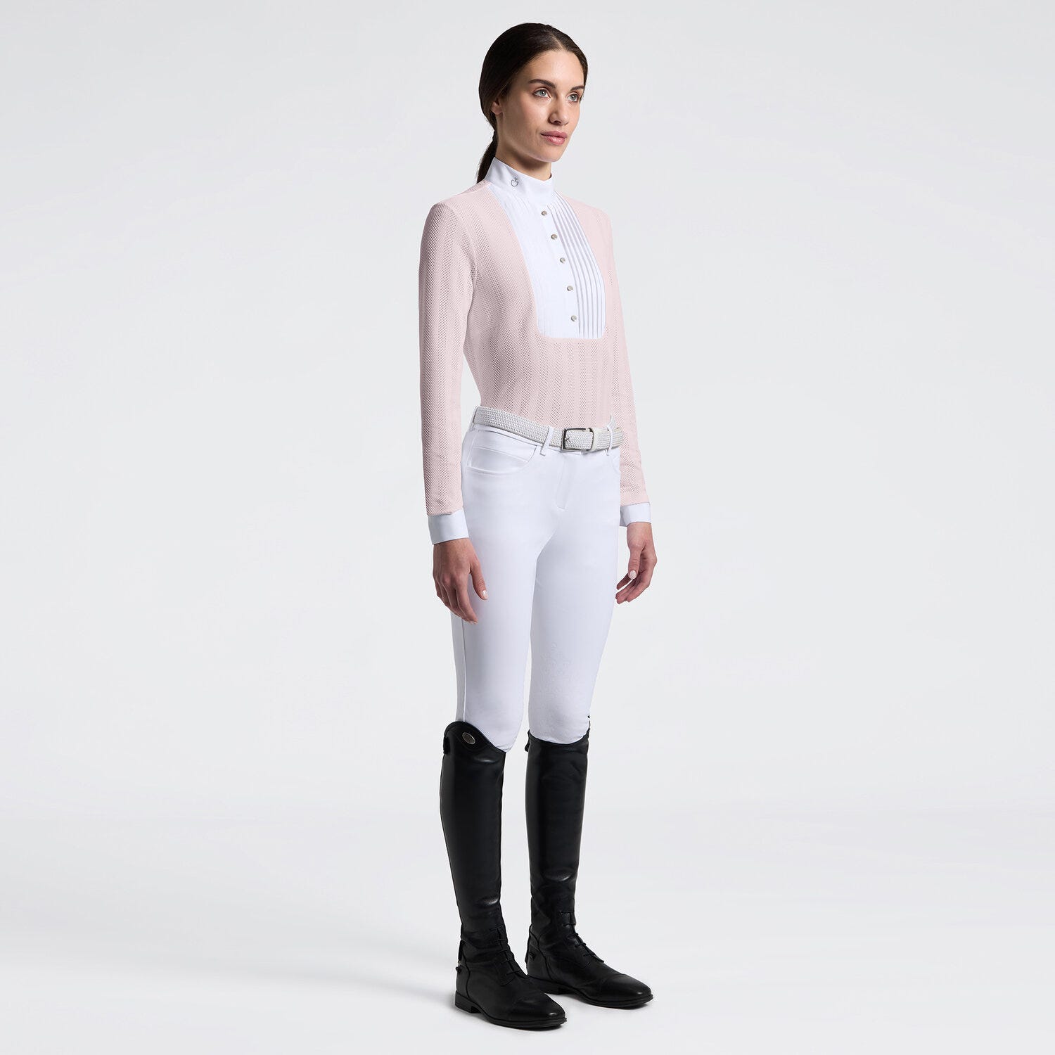 Women's Long Sleeve Riding Shirt in Jersey | Cavalleria Toscana