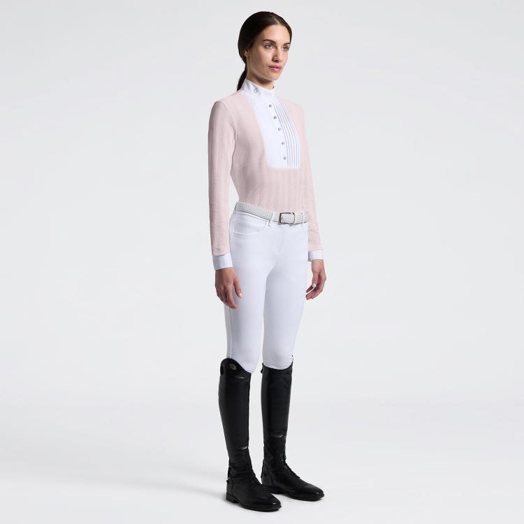 Women's Long Sleeve Riding Shirt in Jersey | Cavalleria Toscana