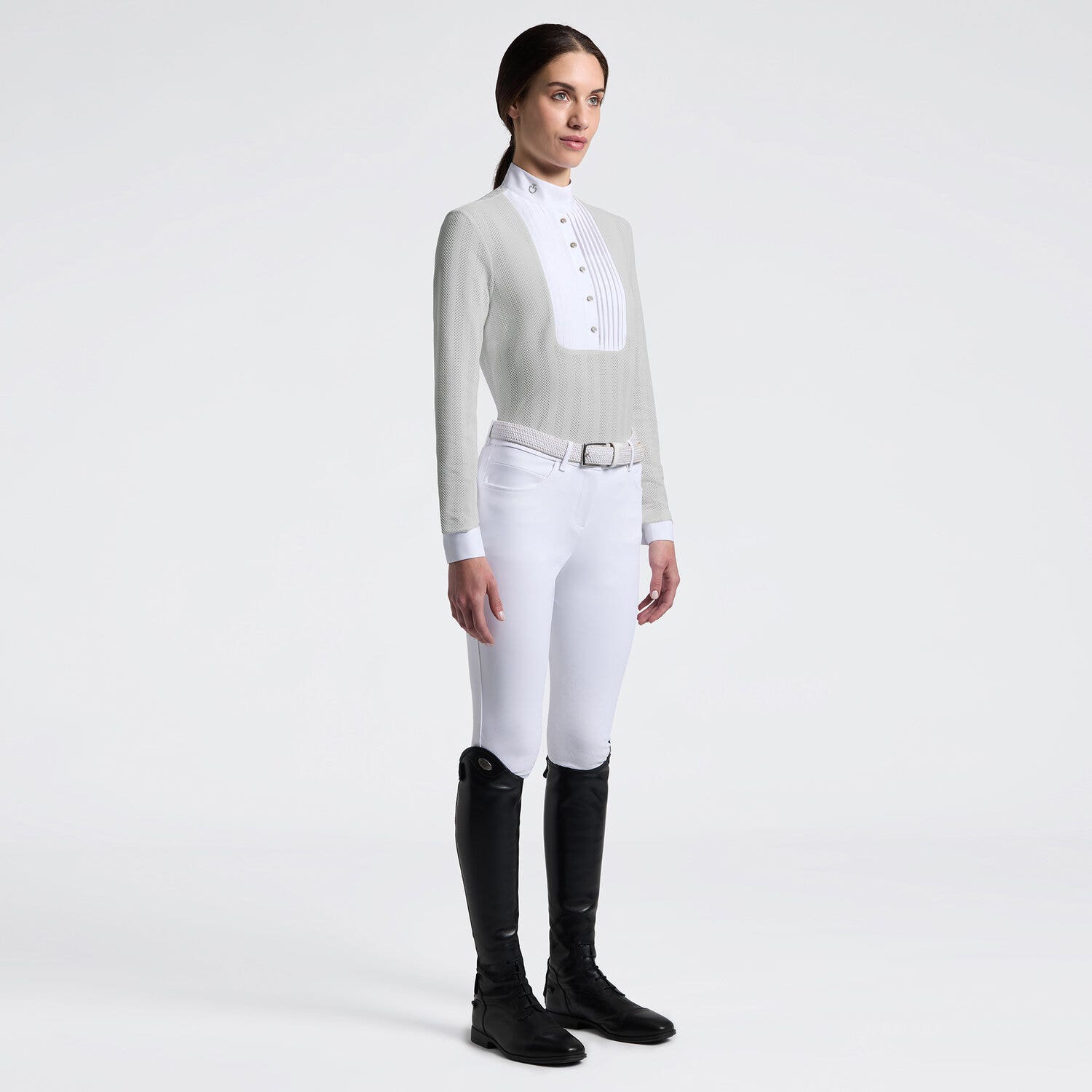 Women's Long Sleeve Riding Shirt in Jersey | Cavalleria Toscana